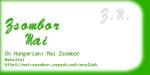 zsombor mai business card